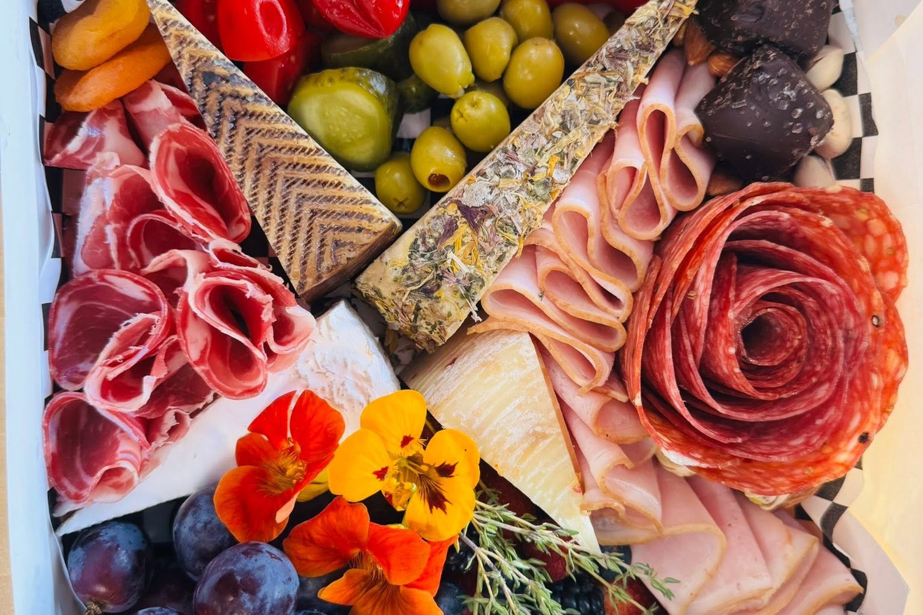 A charcuterie board arranged at Seppi's